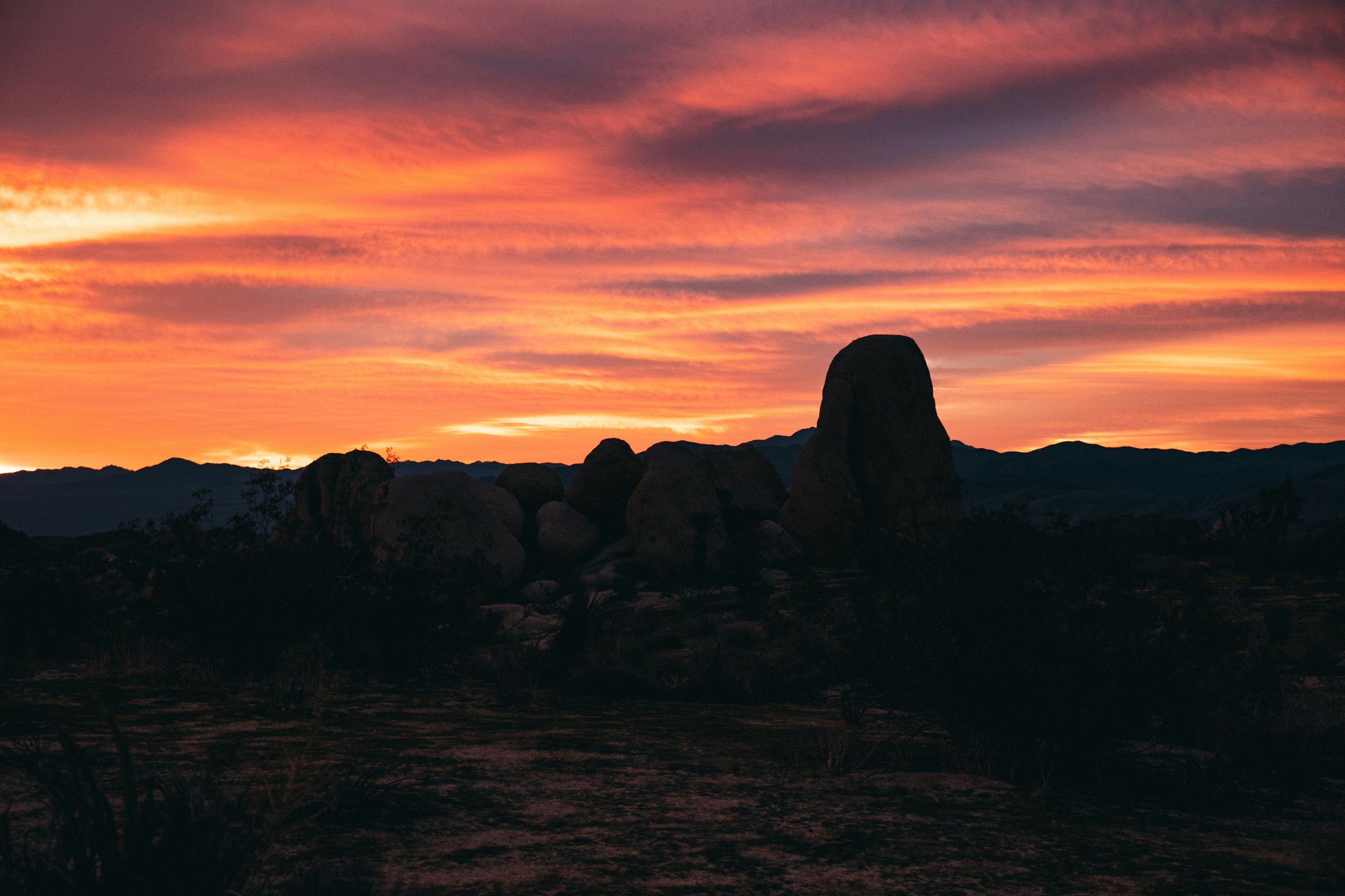 silhouette of stones during golden hour